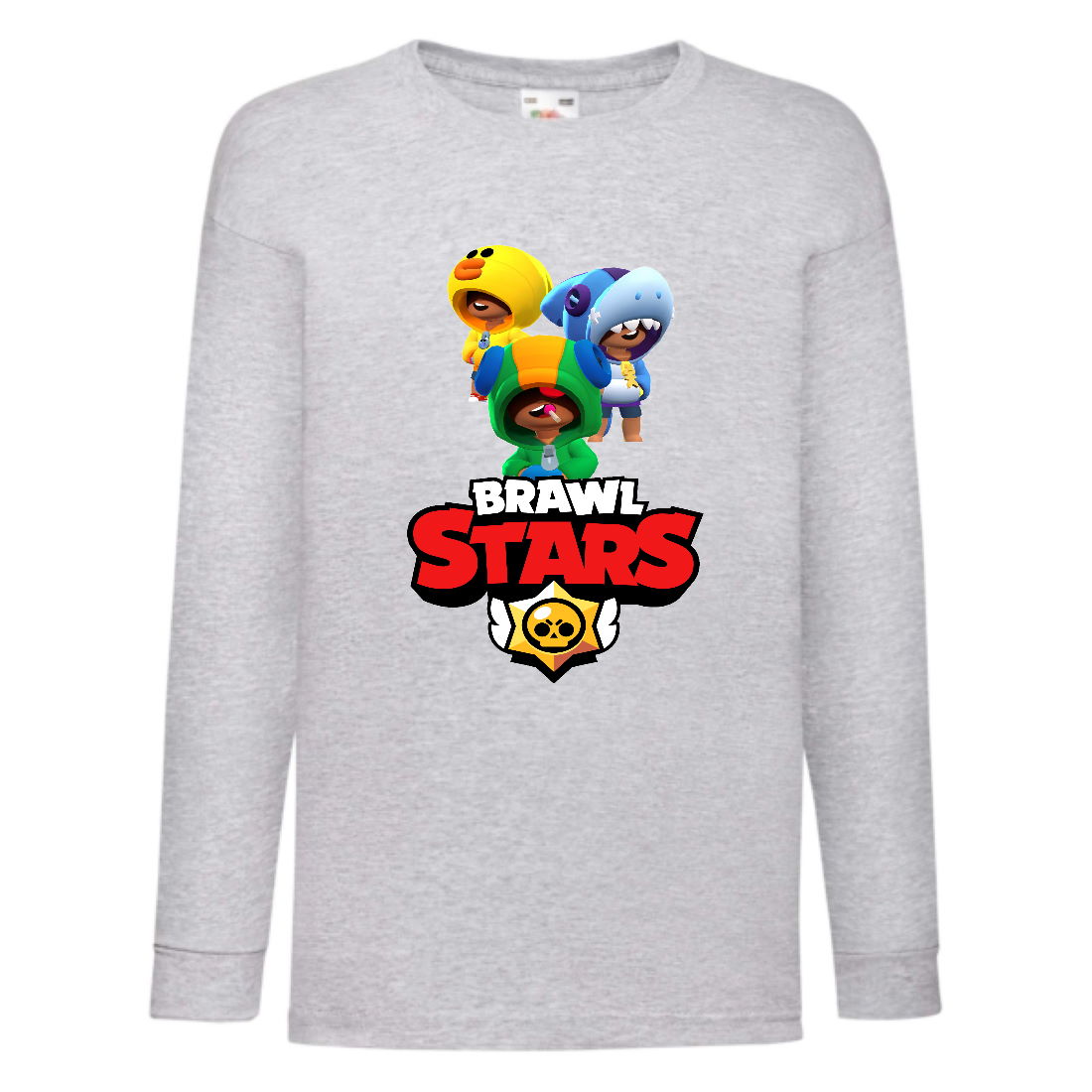 

Лонгслив реглан Бравл Старс 3 Леона 2 (Brawl Stars) серая (BRST gr 02) 152 см