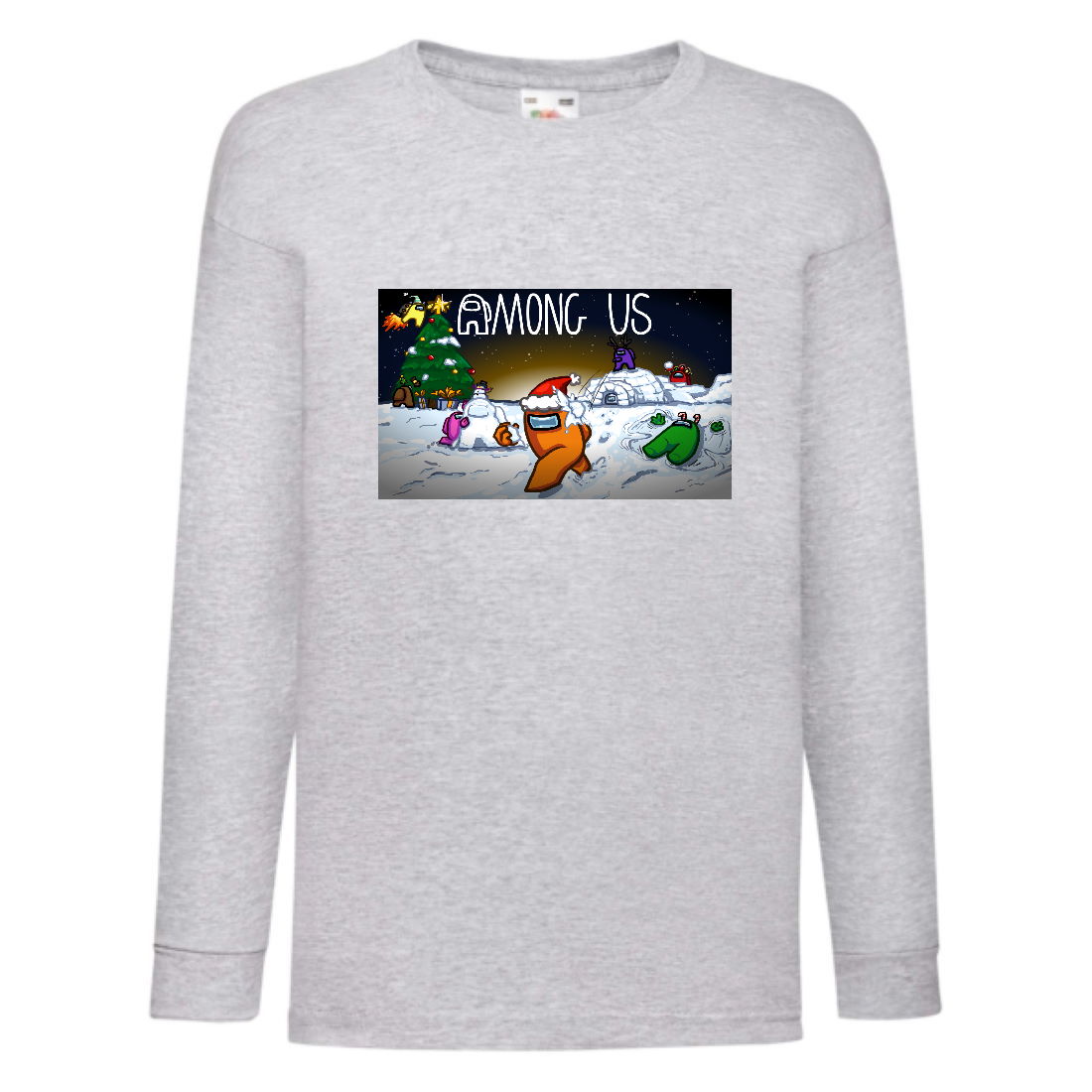

Лонгслив реглан Среди нас 014 (Among us) серый (AMU gr 014) 140 см