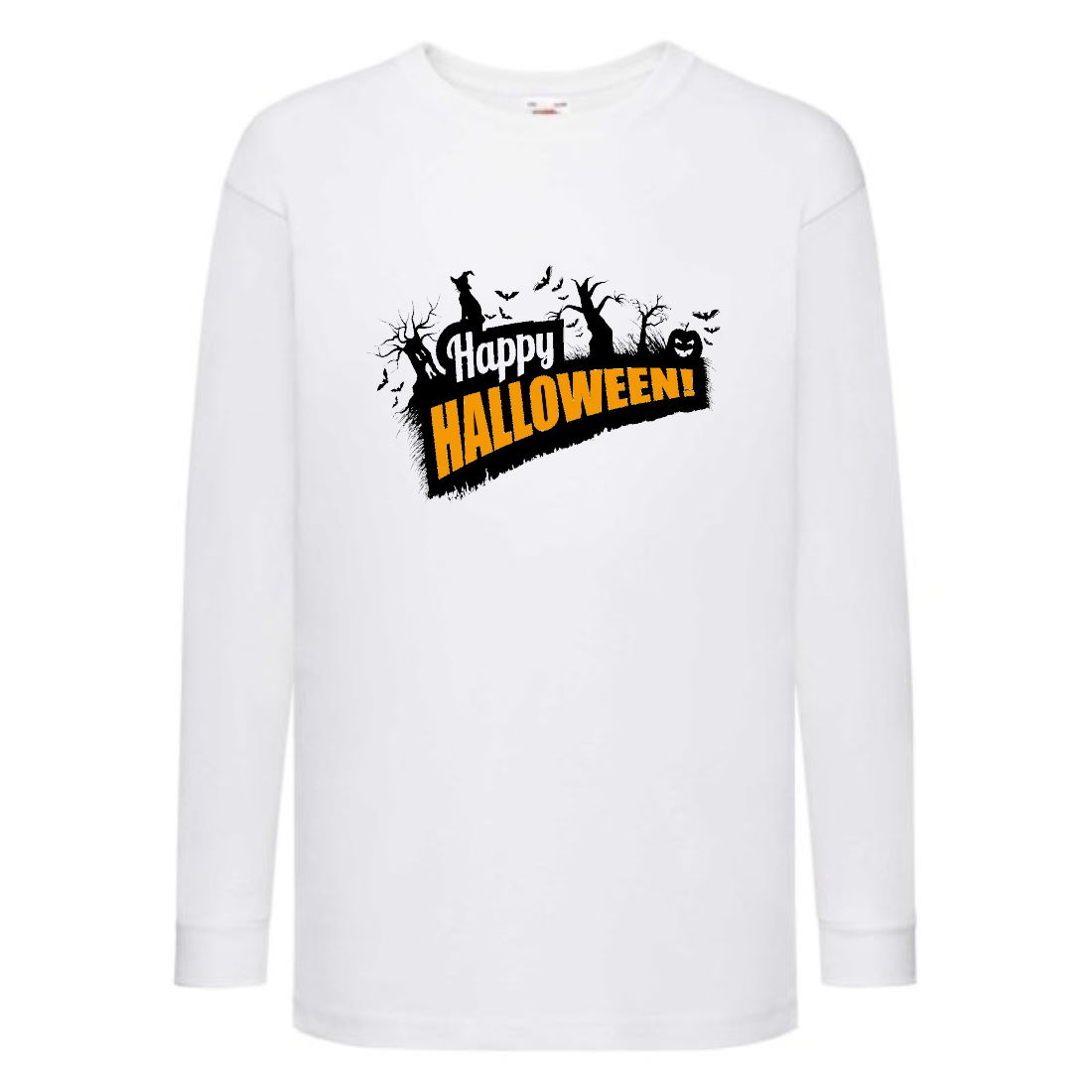 

Лонгслив реглан Хелловин 0012 (Halloween) белый (HAL wh 0012) 128 см