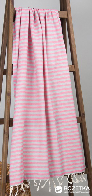 

Пляжное полотенце Barine Pestemal Herringbone Grey-pink 100x185