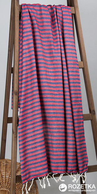 

Пляжное полотенце Barine Pestemal Herringbone Navy-red 100x180 (svk-4920)