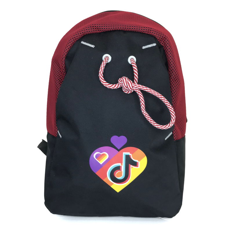 

Рюкзак подростковый Cappuccino Toys лайк тик ток LIKEE Tik Tok OBP-02 черный с бордовым