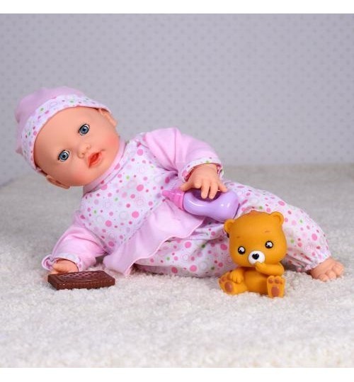 

​Пупс Limo Toy M 3885-4 UA, мягконабивной, сенсор, звук, 30-40-13,5 см