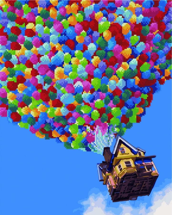 

Алмазная картина-раскраска 40x50 Полет на воздушных шарах, Rainbow Art (0096-1598)