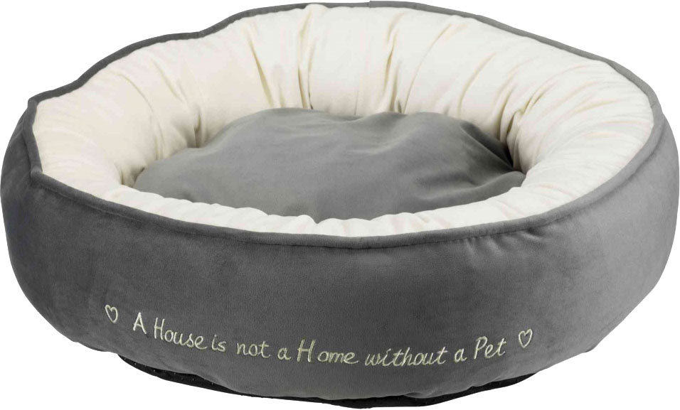 

Лежак для собак и кошек Trixie Pet's Home d50 см Серый/кремовый с сердечком