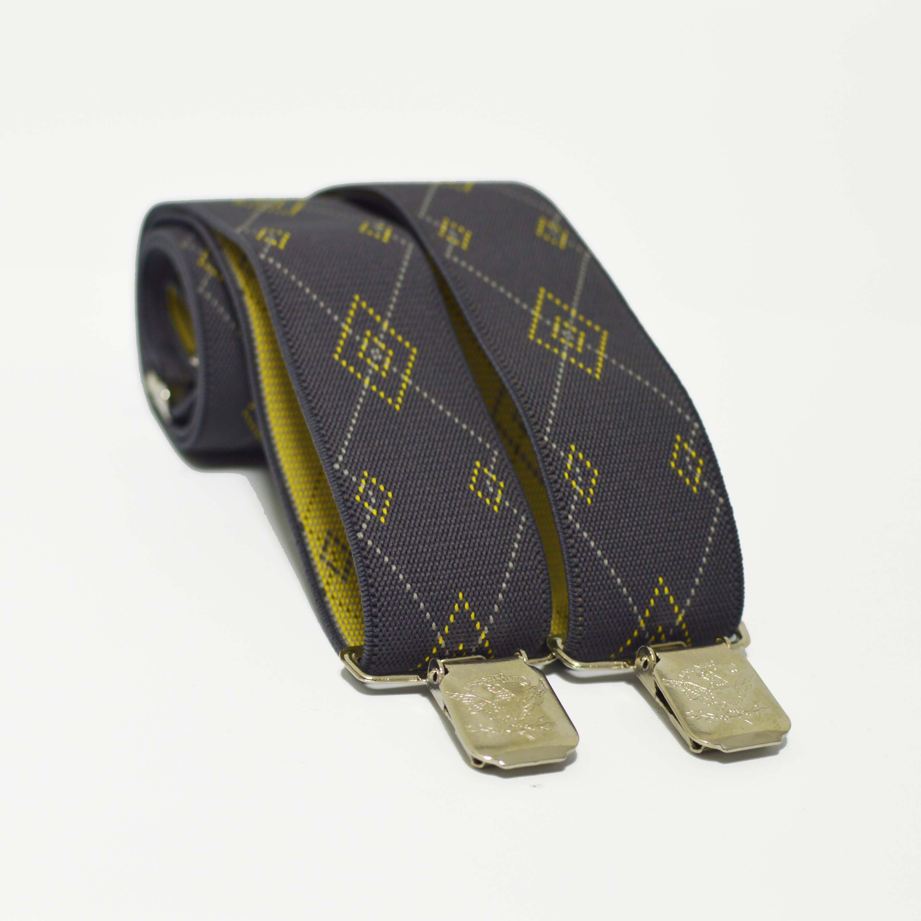 

Подтяжки Bow Tie House длинные галстучные серые с узором 3.5 см Y 05403L
