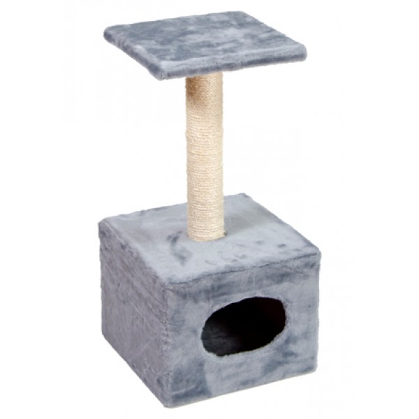 

Когтеточка для кошек и котов столбик джут с будкой Природа Д1 65см Серая (4820157403068)