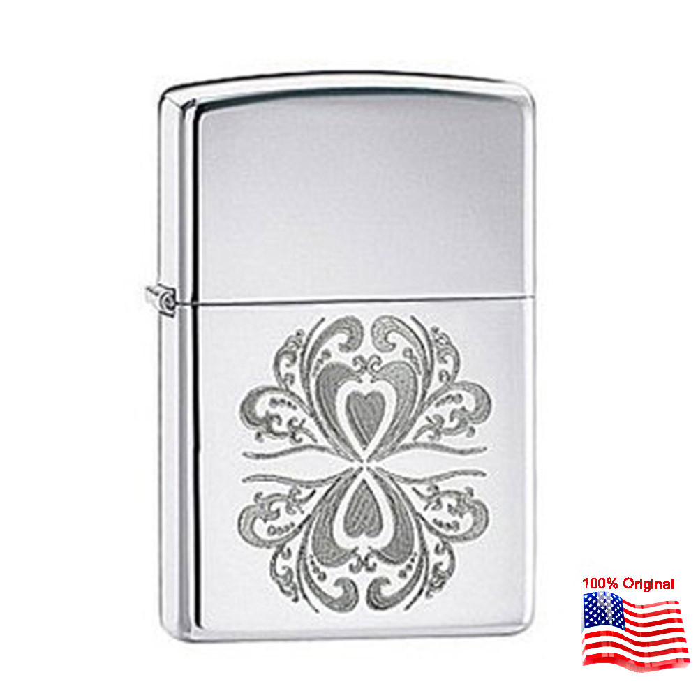 

Зажигала Zippo 28050 MIRRORED HEARTS серая 28050