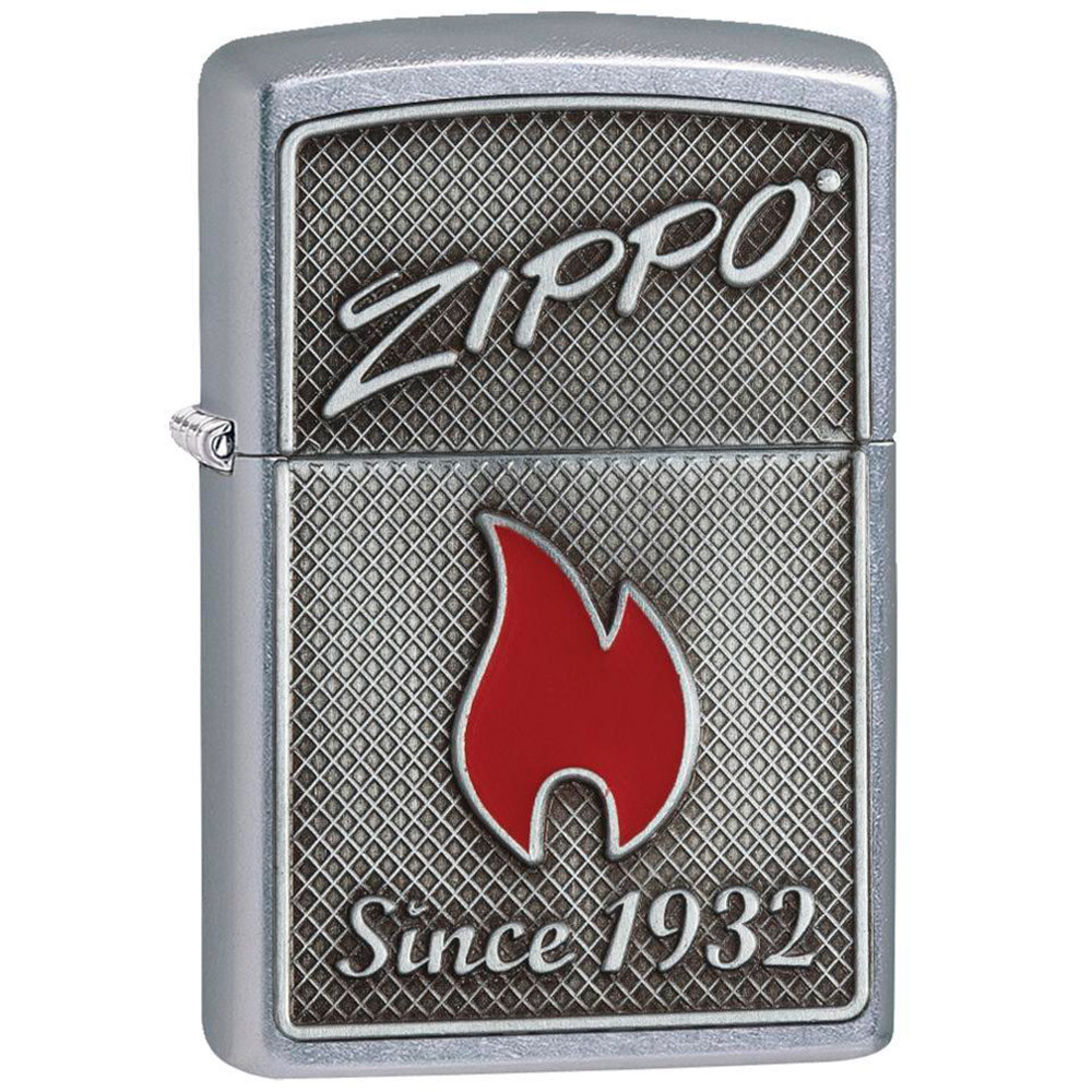 

Зажигалка Zippo 29650 Zippo & Flame 2018 Street Chrome серая 29650