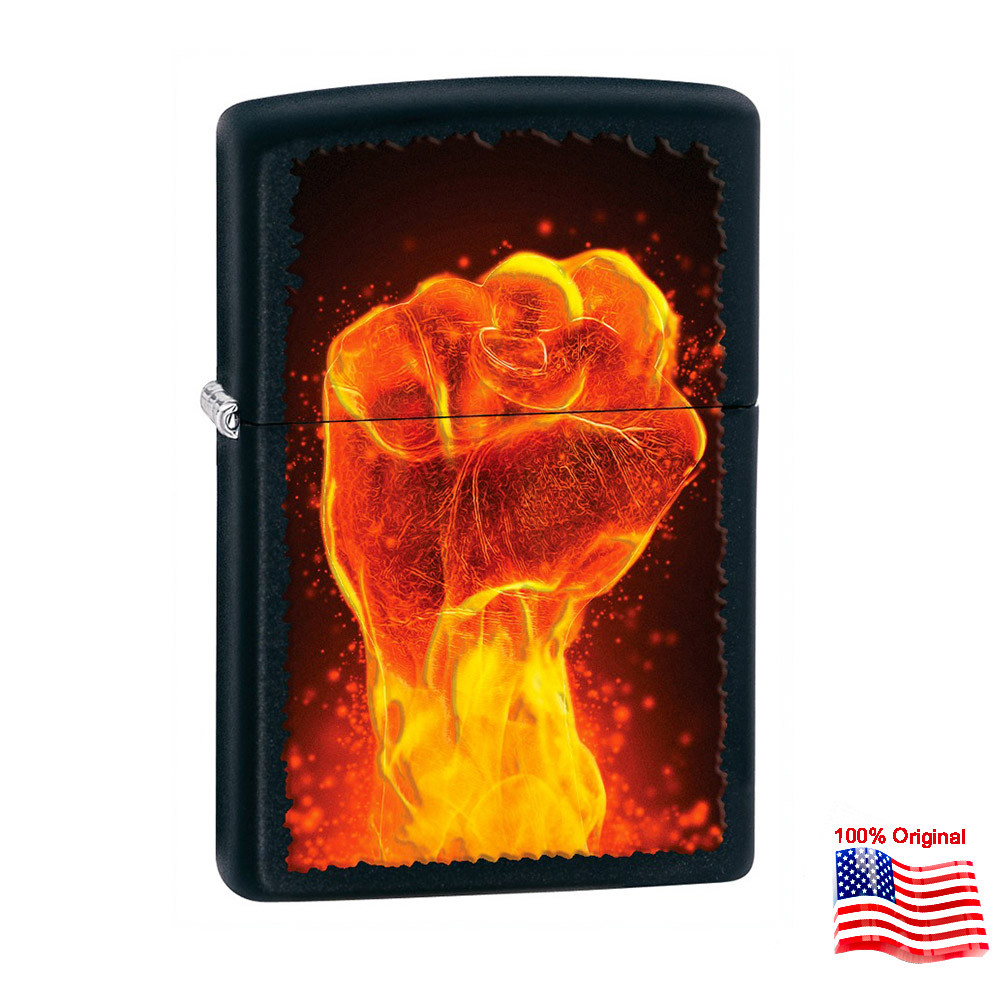 

Зажигалка Zippo 28308 FIRE FIST черная 28308