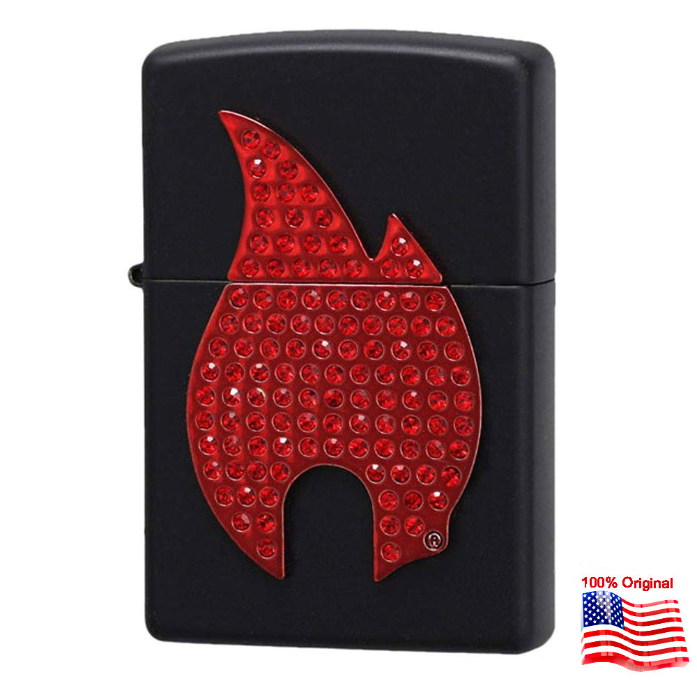 

Зажигалка Zippo 29106 emblem flame black matte черная 29106