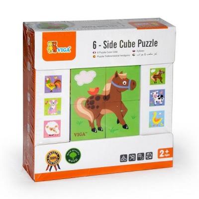 

Развивающая игрушка Viga Toys Пазл-кубики Ферма (50835)