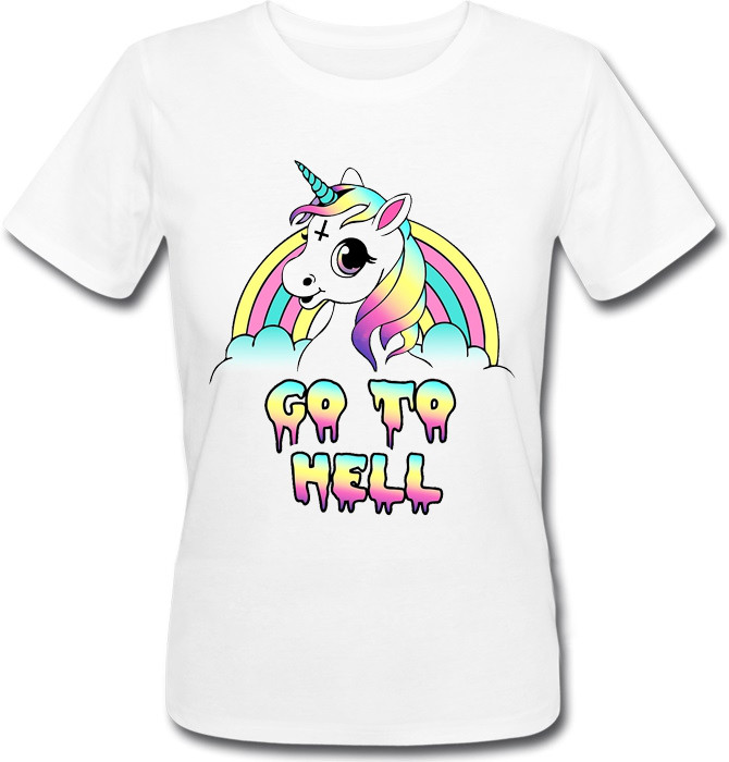 

Футболка HEADBANGER Unicorn - Go To Hell  Белая, Футболка HEADBANGER Unicorn - Go To Hell XL Белая