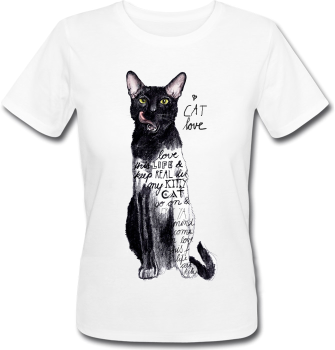 

Футболка HEADBANGER Cat Love  Белая, Футболка HEADBANGER Cat Love XS Белая