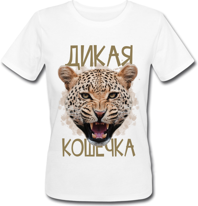 

Футболка HEADBANGER Дикая Кошечка  Белая, Футболка HEADBANGER Дикая Кошечка XS Белая
