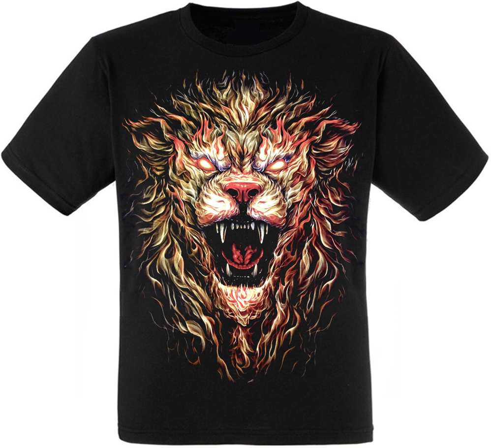 

Футболка Print Planet Orange Flaming Lion, Футболка Print Planet Orange Flaming Lion XL
