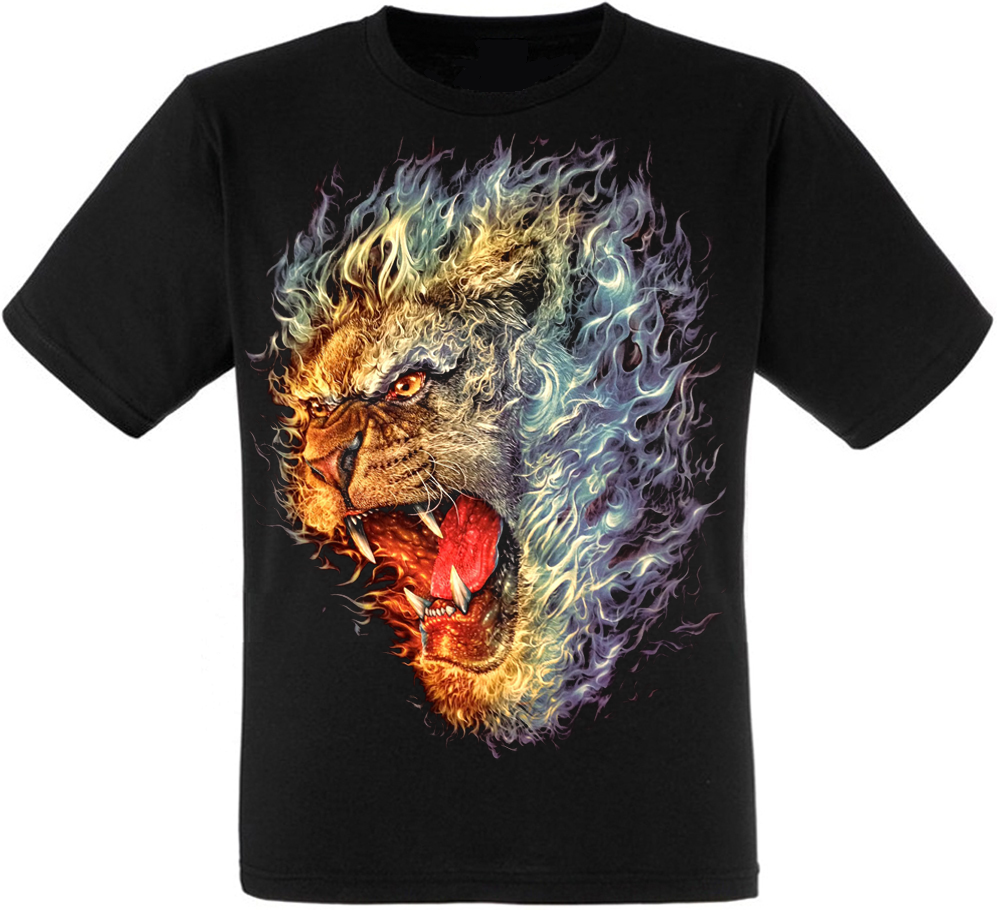 

Футболка Print Planet Flamming Lion XXL