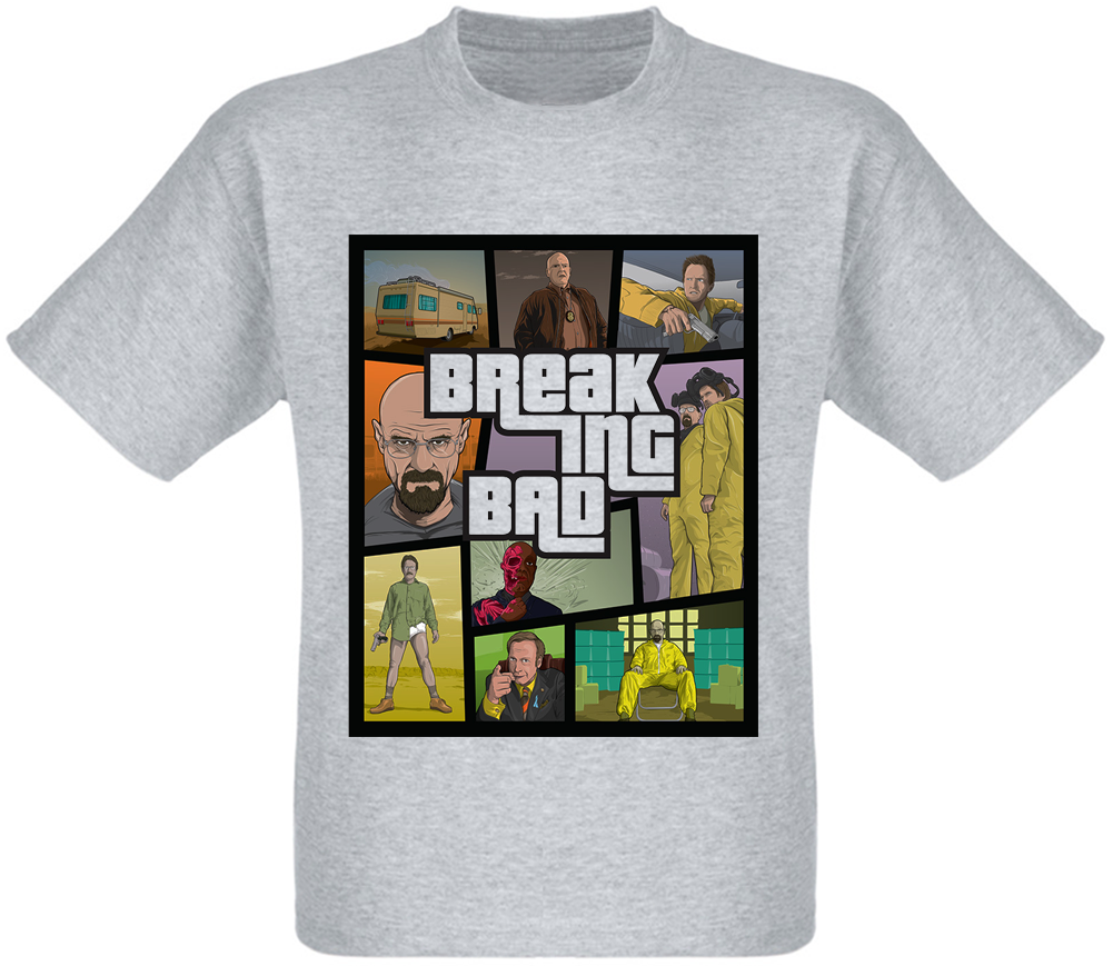 

Футболка Print Planet Breaking Bad - GTA Style меланж, Футболка Print Planet Breaking Bad - GTA Style меланж L