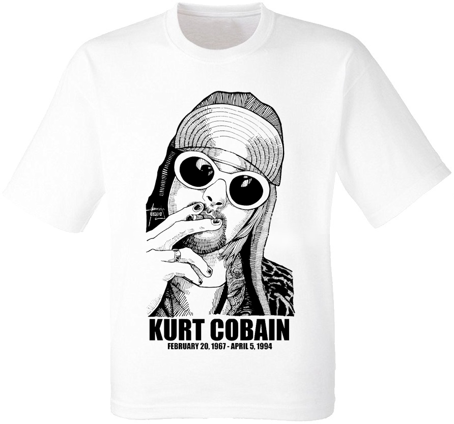

Футболка Print Planet Nirvana "Kurt Cobain" (1967-1994) [белая, Футболка Print Planet Nirvana "Kurt Cobain" (1967-1994) [белая] S
