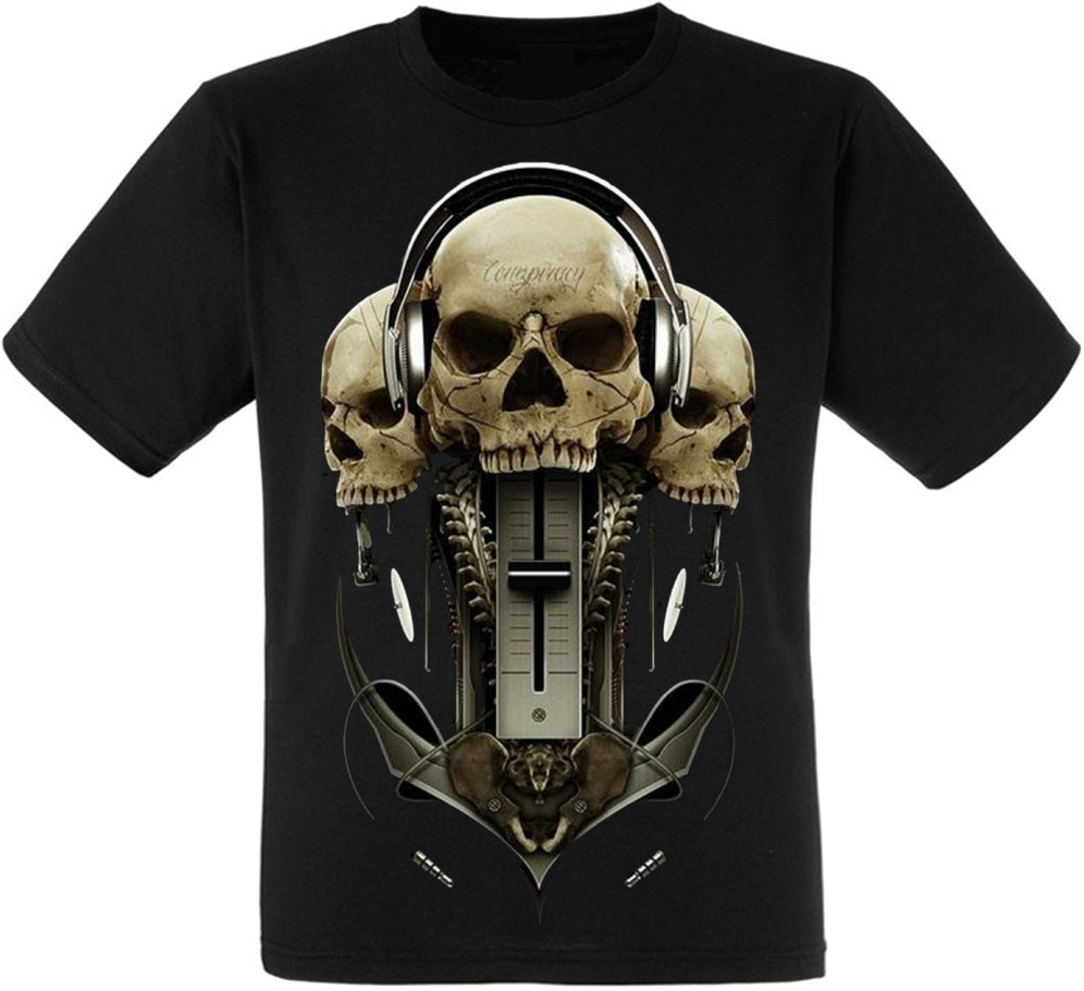 

Футболка Print Planet Skulls with Headphones, Футболка Print Planet Skulls with Headphones M