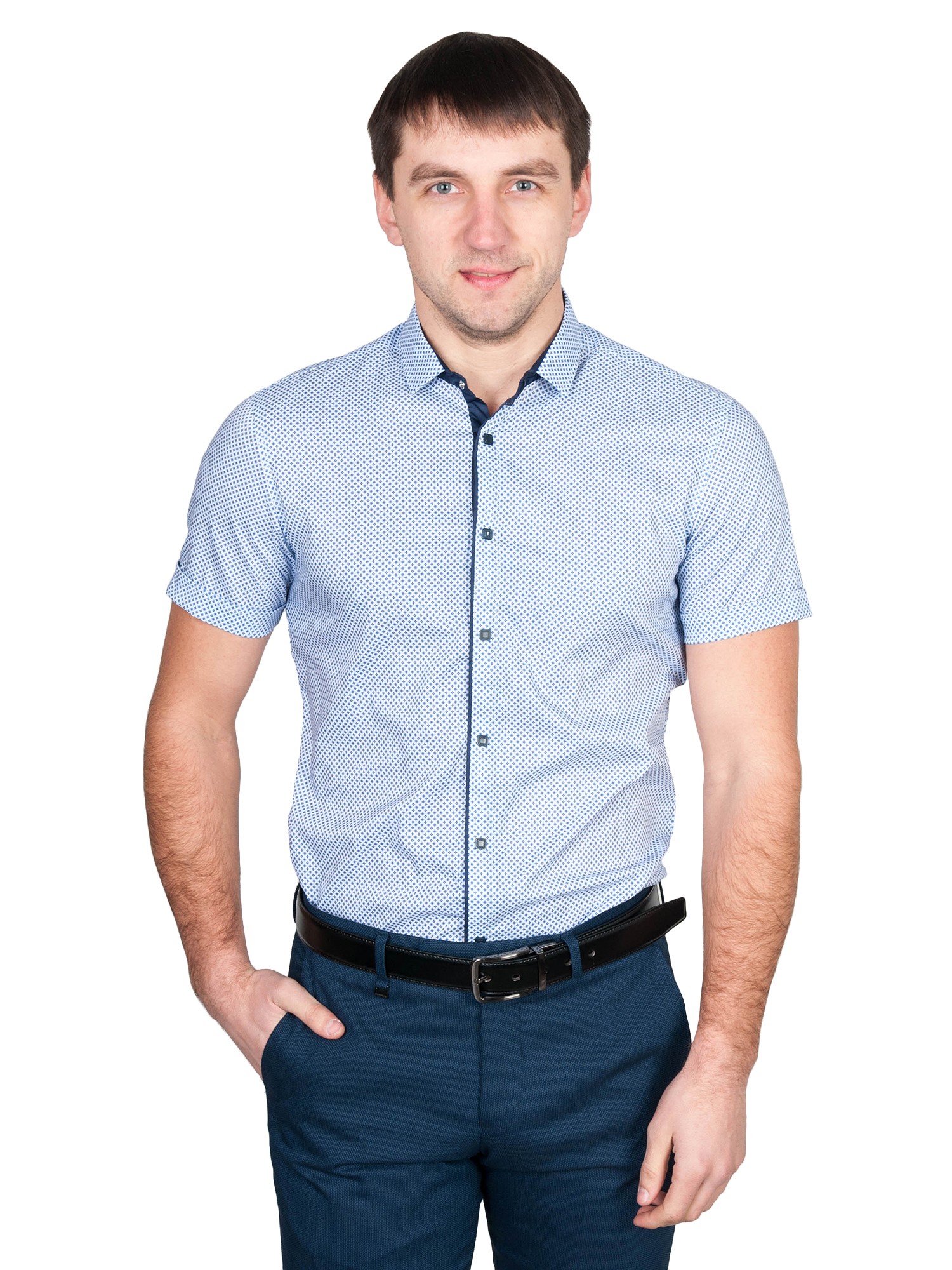 

Рубашка с коротким рукавом FOLK M синий 19FKG0001-7