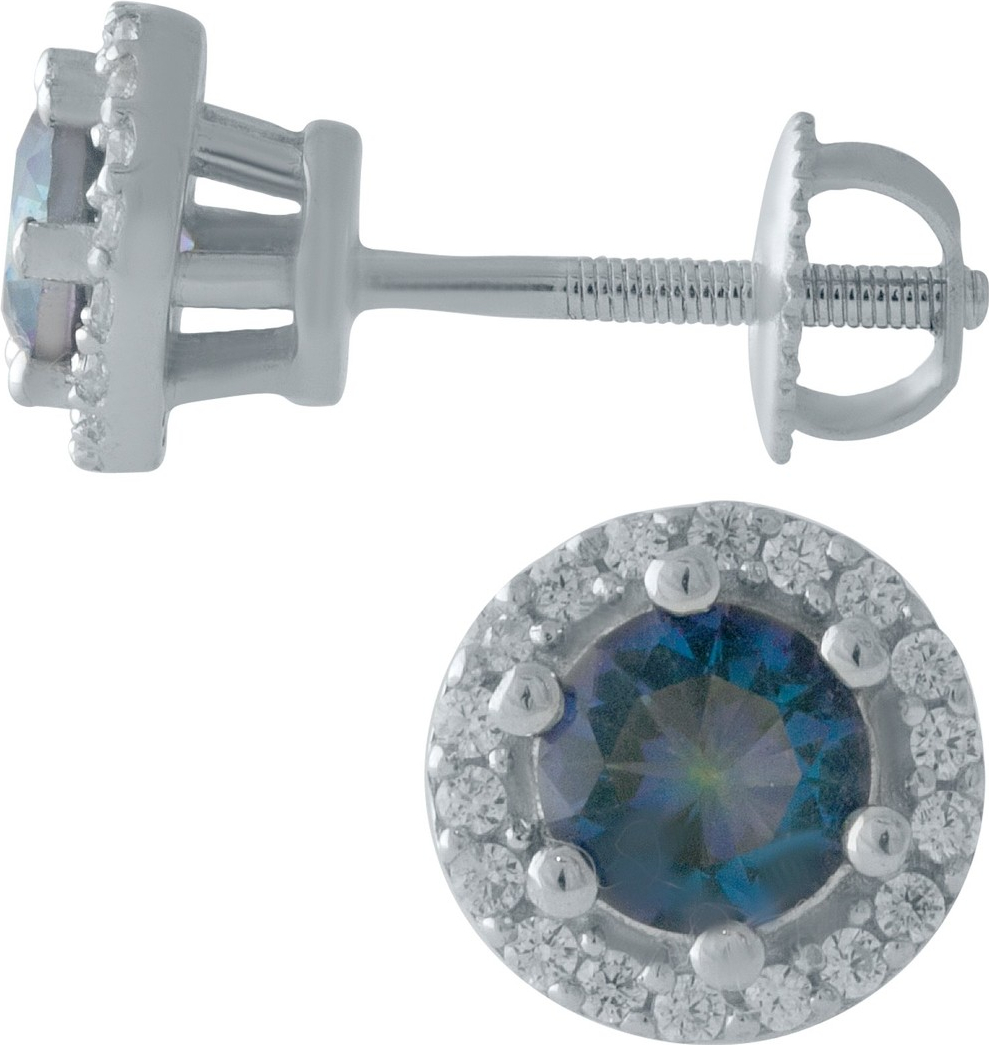 

Серебряные серьги SilverBreeze с натуральным мистик топазом