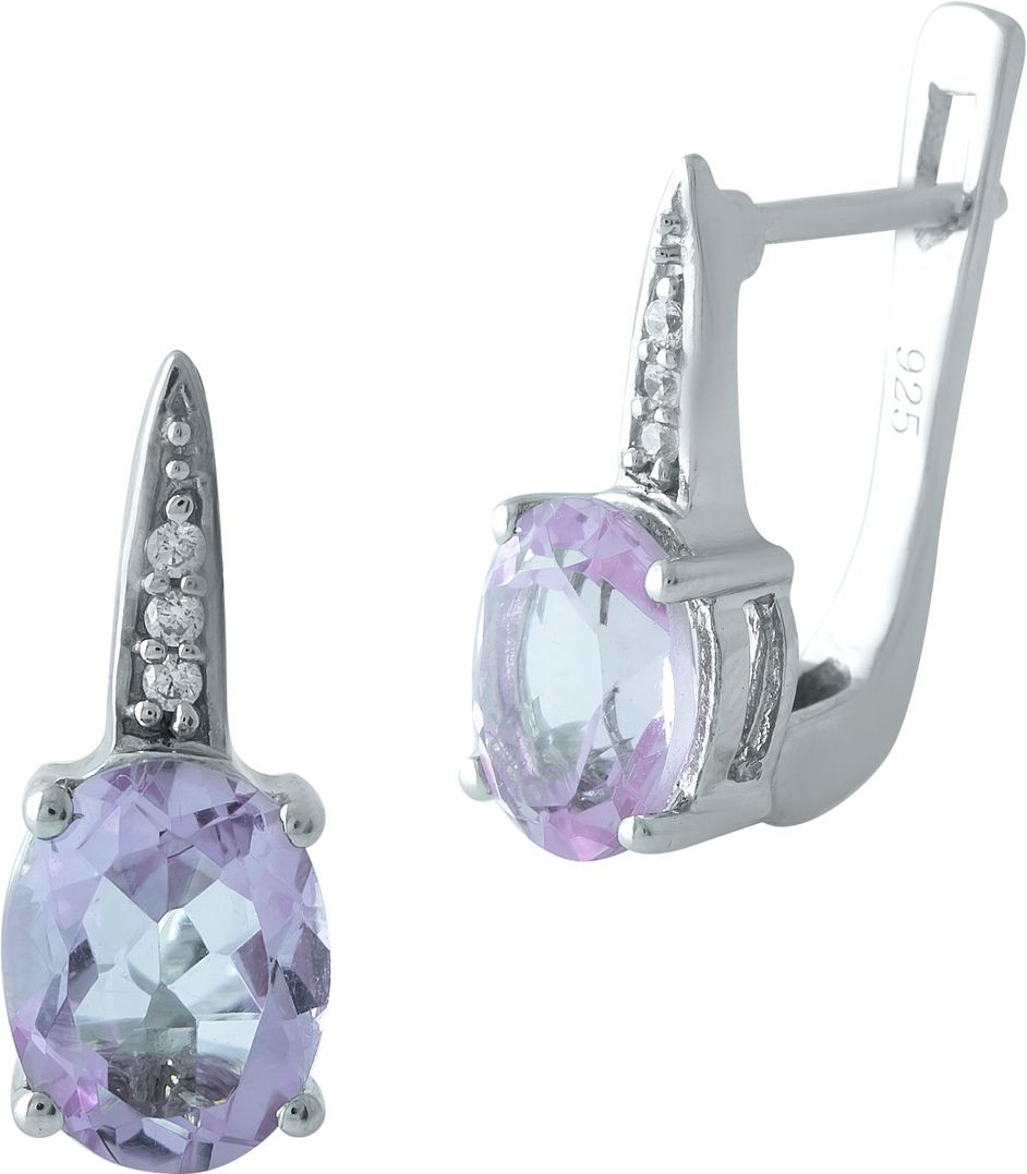 

Серебряные серьги SilverBreeze с натуральным аметистом