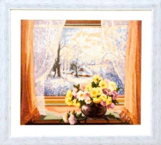 

Набор для вышивания крестиком Дантель Зима 39.5 * 31 см (063)