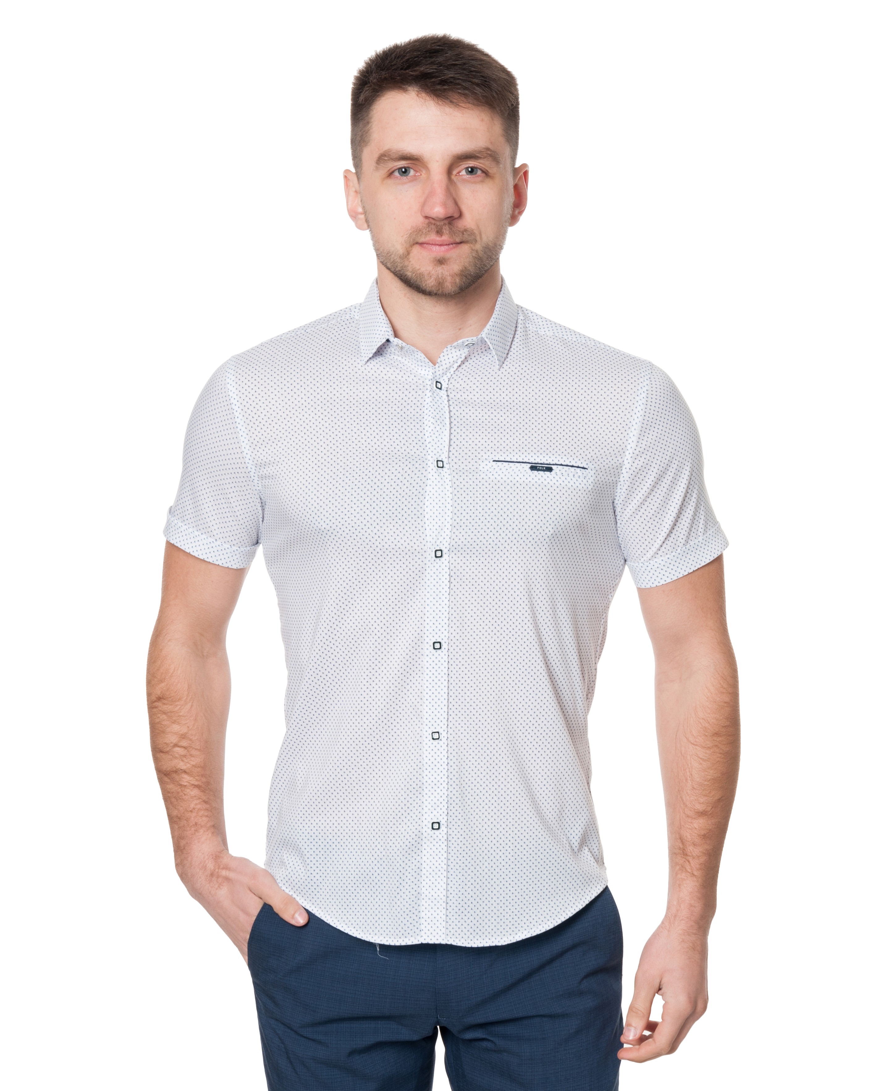 

Рубашка с коротким рукавом FOLK M белый FGKG18255-02