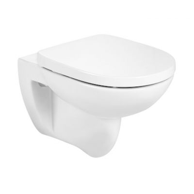 

DEBBA Round Rimless чаша подвесного унитаза и крышка с сиденьем SUPRALIT, с анти-бактериальной структурой, с функцией медленного опускания (29630)