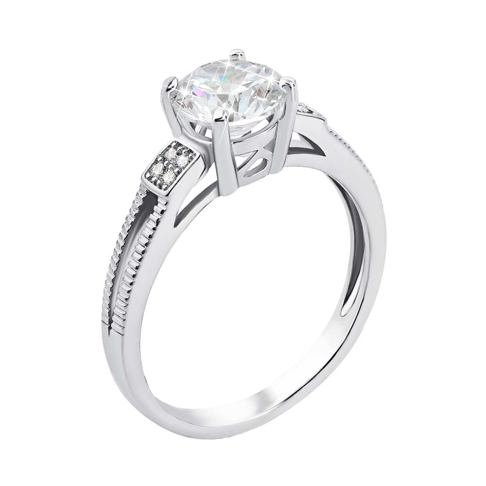 

Серебряное кольцо с фианитами 000118377 16 размера