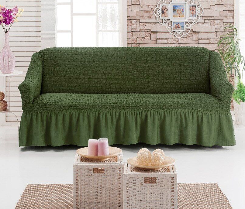 

Чехол на диван с юбкой Home Collection Evibu Турция Зеленый (NT-10345)