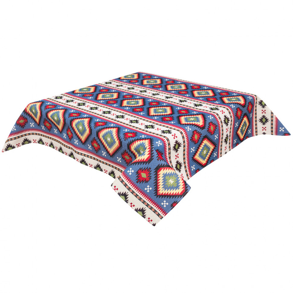 

Скатерть гобеленовая LiMaSo Карпатские мотивы (синяя) (137х260 см)