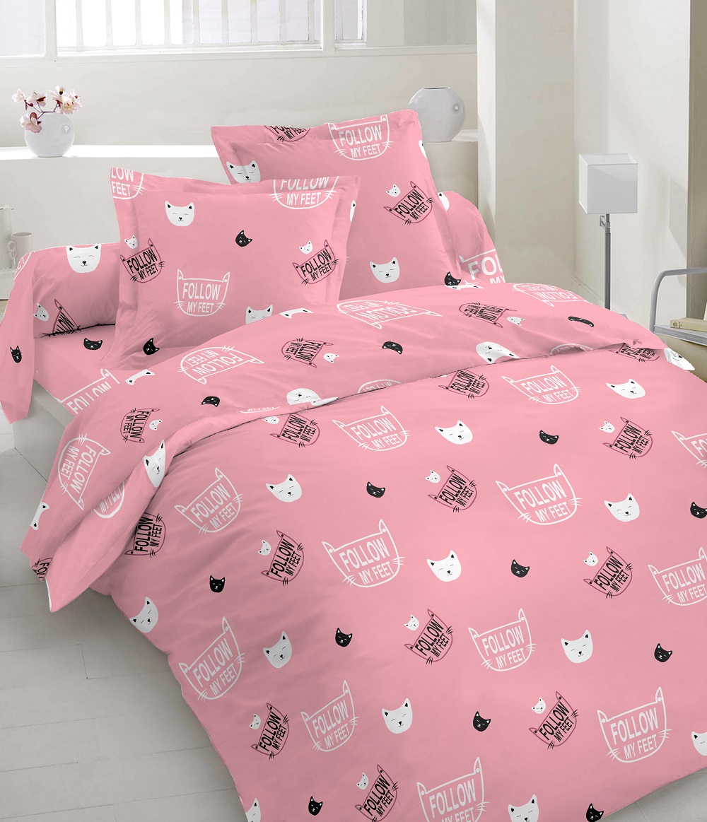 

Комплект постельного белья Time Textile 180x220 см Розовый 000091570