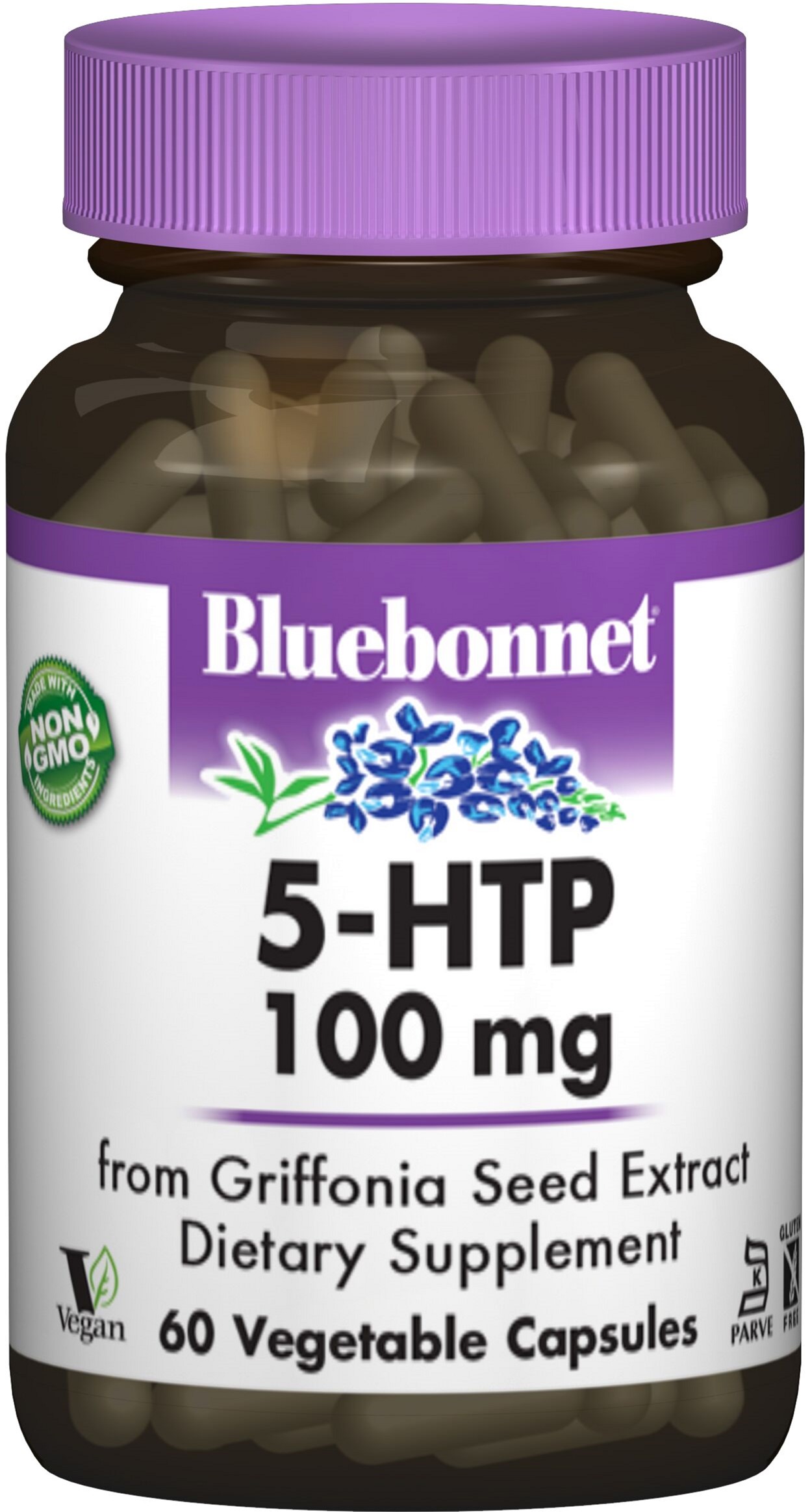Акція на Аминокислота Bluebonnet Nutrition 5-HTP (Гидрокситриптофан) 100 мг 60 капсул (743715000513) від Rozetka UA