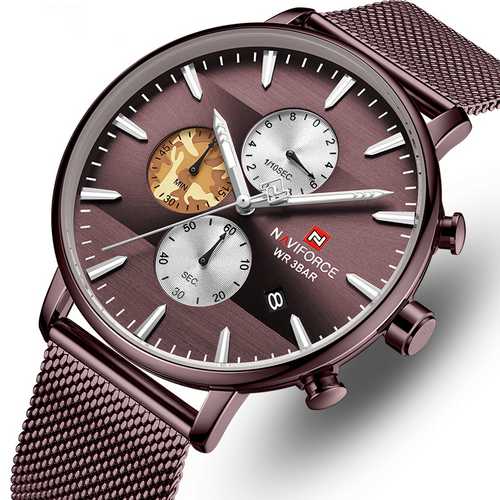 

Мужские наручные часы (NF9169 All Brown) Naviforce 42 мм Коричневый 000075379