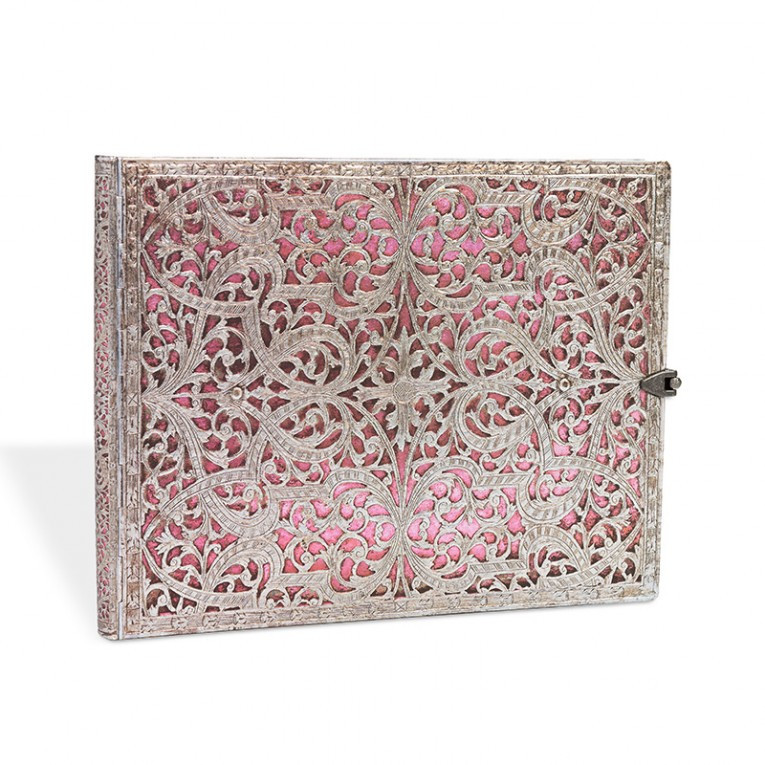 

Блокнот Paperblanks Серебряная филигрань Розовый Гостевая книга в Линейку (18х23 см) (PB2603-7)