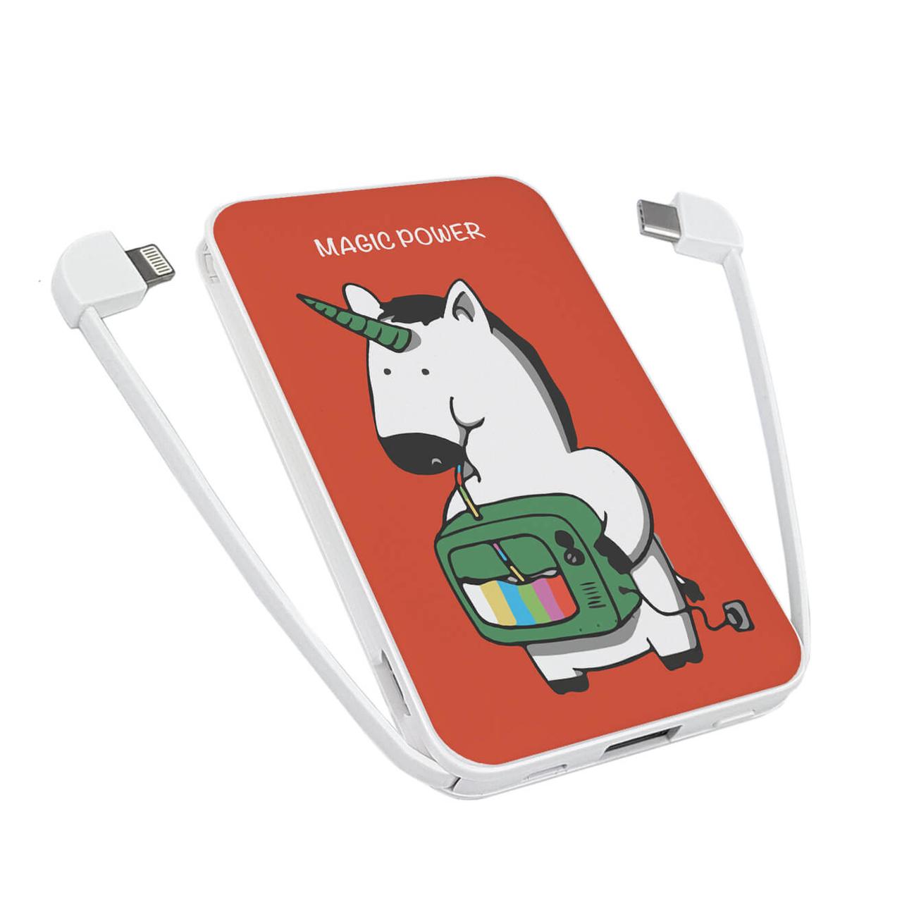 

Power Bank ZIZ 5000 mAh Единорог — Повербанк, УМБ, Портативная батарея (1768)