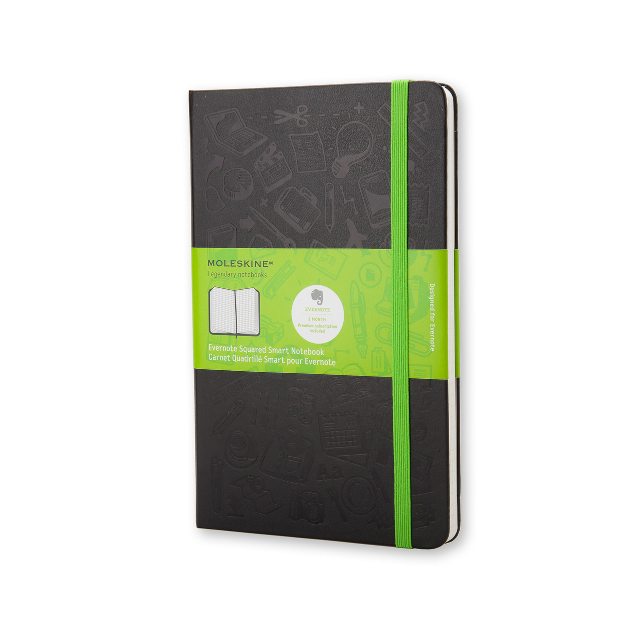 

Блокнот Moleskine+ Evernote Карманный 192 страницы Черный в Клетку (9х14 см) (MM712EVER) (9788866137627)