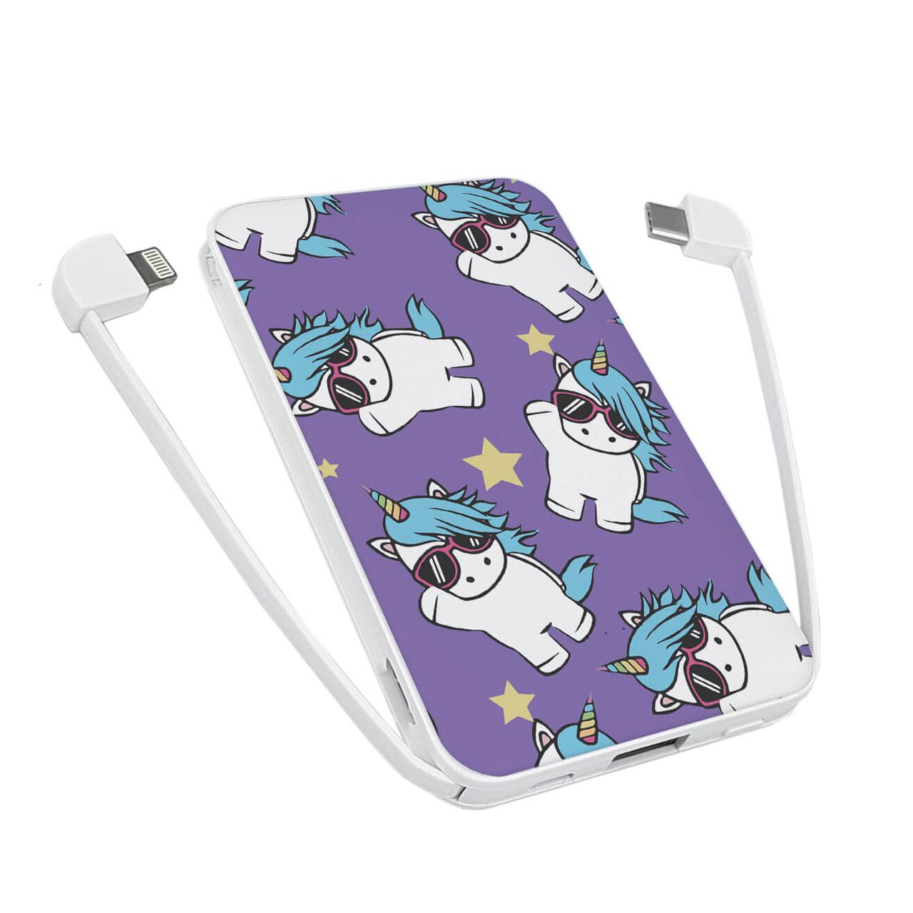 

Power Bank ZIZ 5000 mAh Единорожки — Повербанк, УМБ, Портативная батарея (1796)