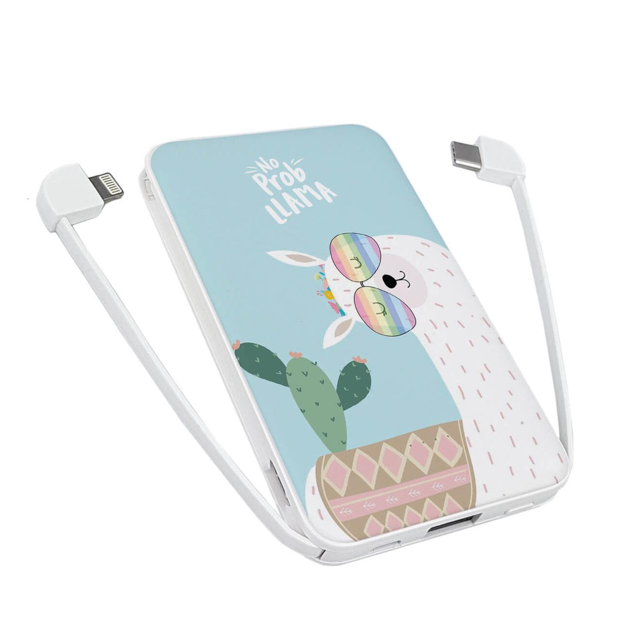 

Power Bank ZIZ 5000 mAh Солнечная лама — Повербанк, УМБ, Портативная батарея (1777)