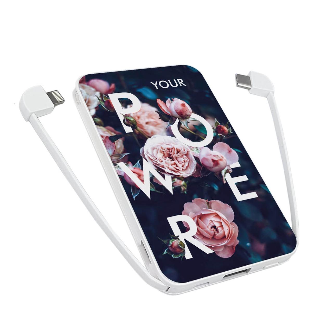 

Power Bank ZIZ 5000 mAh Розы — Повербанк, УМБ, Портативная батарея (1766)