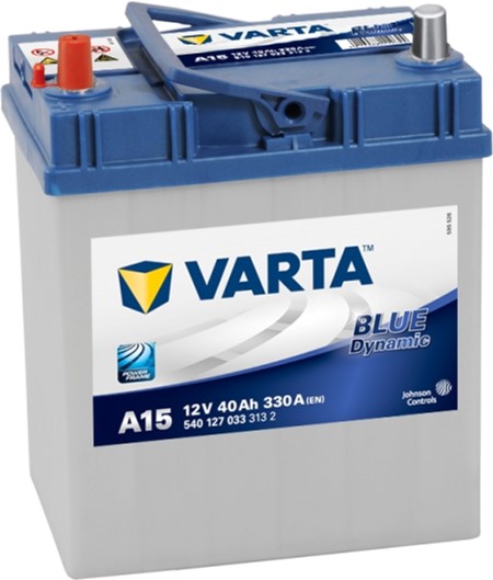 Акція на Автомобильный аккумулятор Varta Blue Dynamic 40Ah Тонкая клема (+/-) ASIA A15 (330EN) (540127033) від Rozetka UA