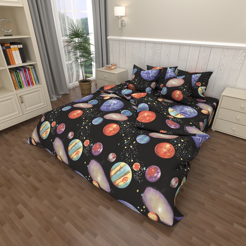 

Комплект постельного белья Уютная Жизнь Бязь Голд Полуторный 150x220 (K-G-N-7575)