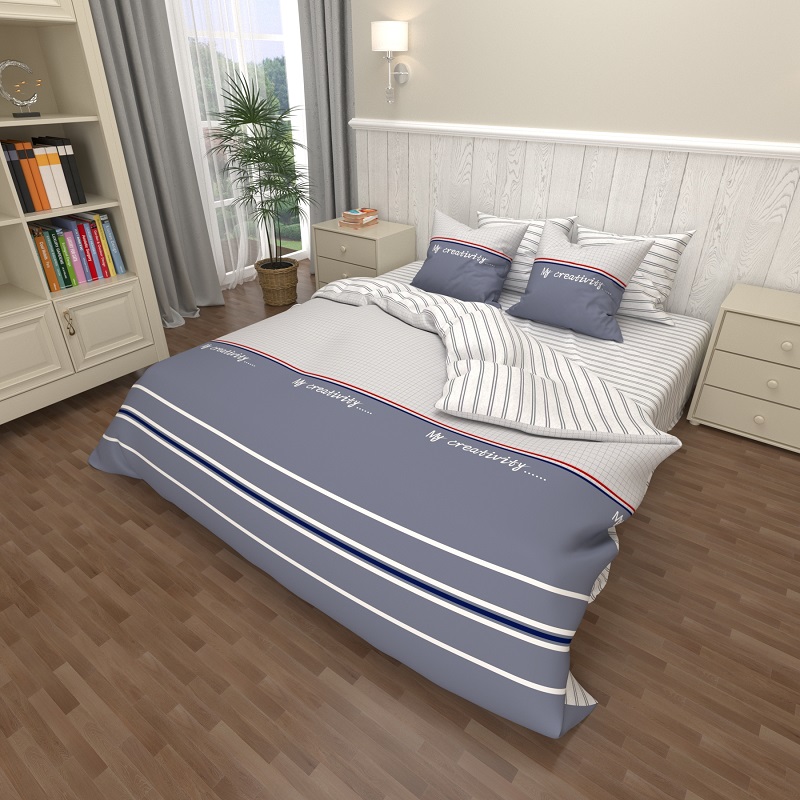 

Комплект постельного белья Уютная Жизнь Бязь Голд Семейный 150x220x2 (K-G-N-7627-A-B)