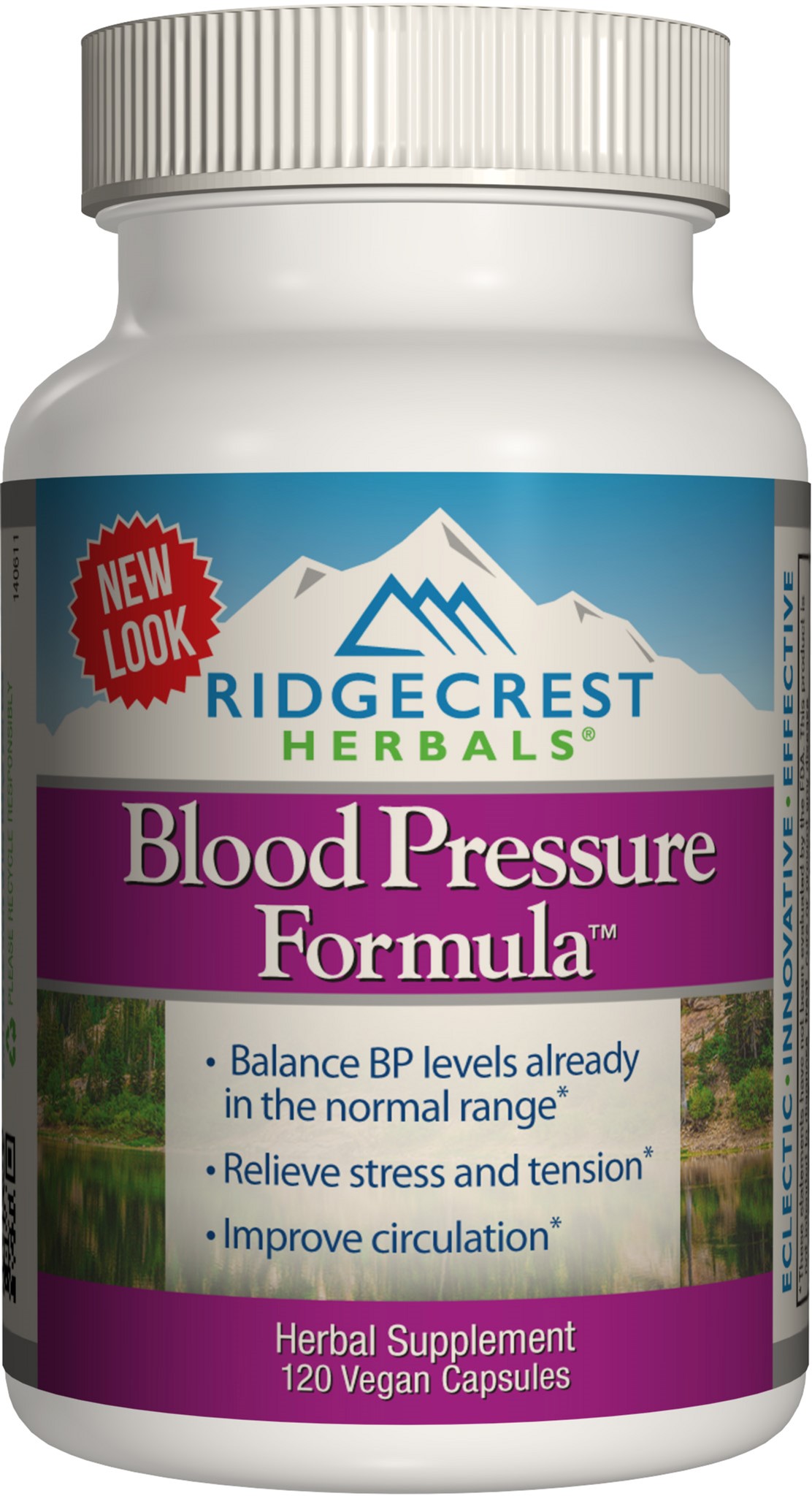 

Натуральная добавка Ridgecrest Herbals Blood Pressure Formula 120 гелевых капсул (355724005498)