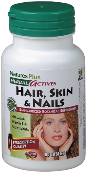 

Натуральная добавка Natures Plus Herbal Actives Hair Skin & Nails 60 таблеток (97467074767)