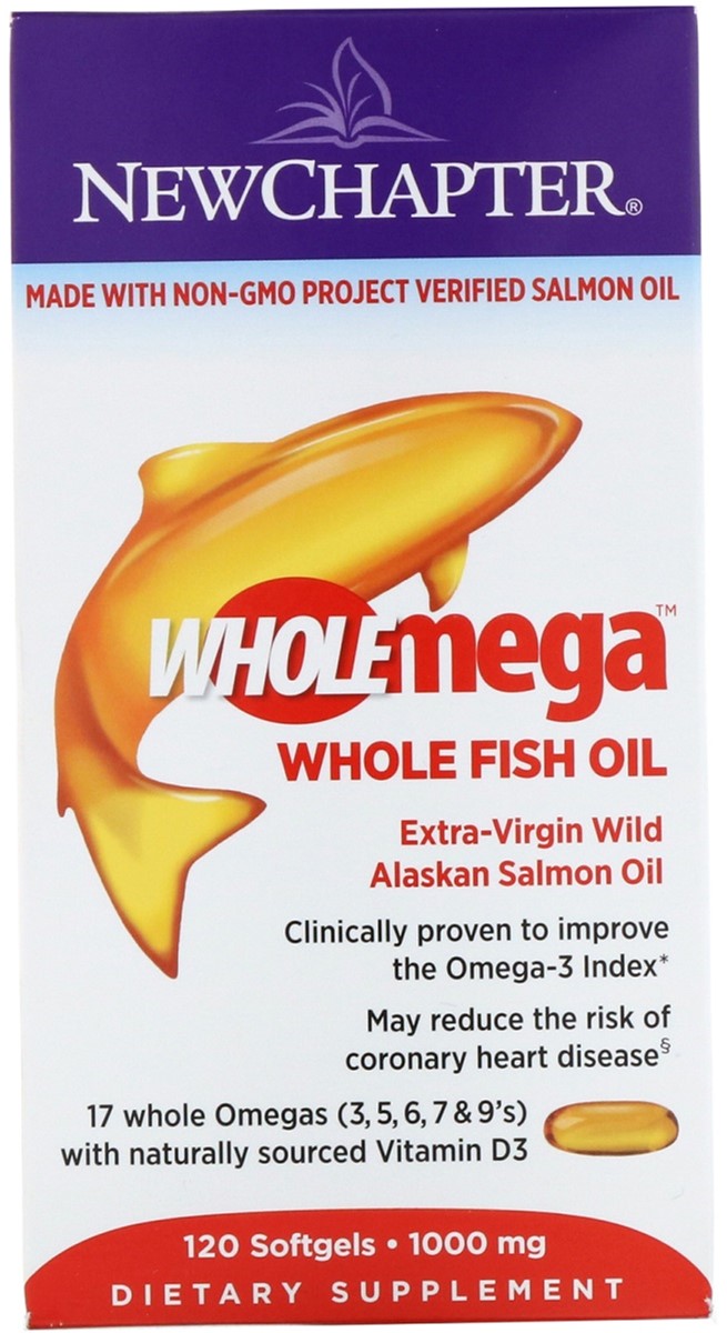 Акція на Жирные кислоты New Chapter Wholemega омега из рыбьего жира 1000 мг 120 желатиновых капсул (727783050038) від Rozetka UA