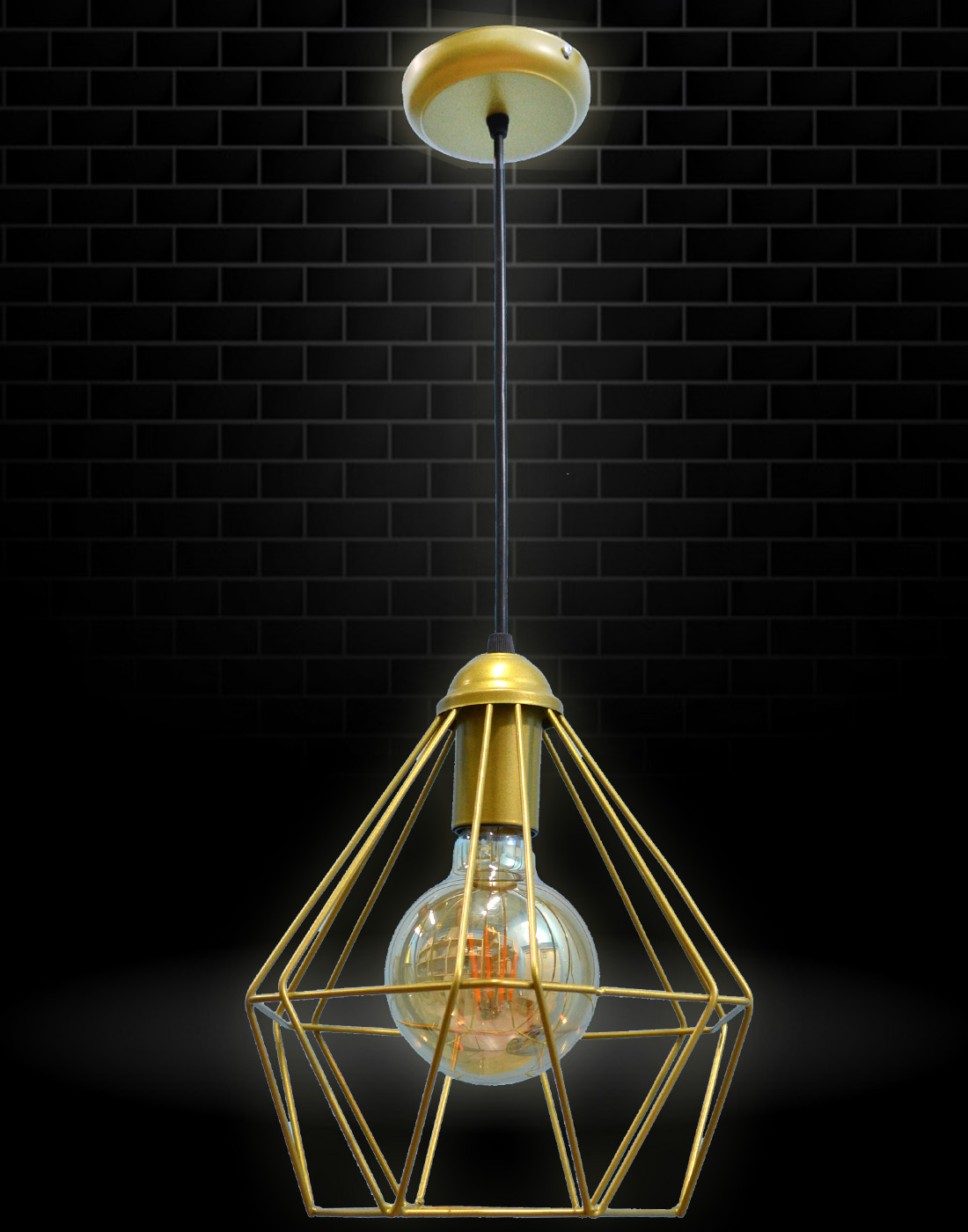 

Светильник потолочный подвесной 100lamp Loft Е-27, планка, металл, золотой (NL 0537 G)