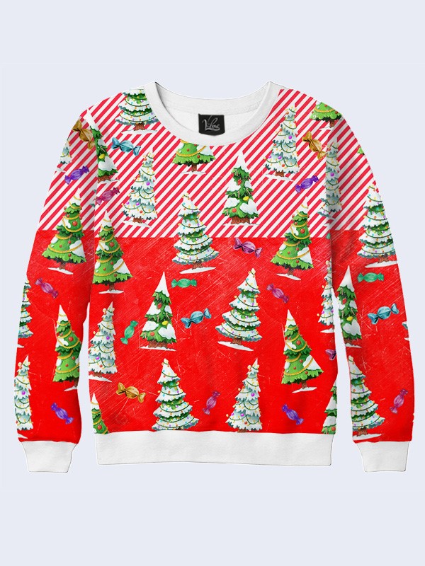 

Женский свитшот New Year's trees Vilno M (46) 000033403